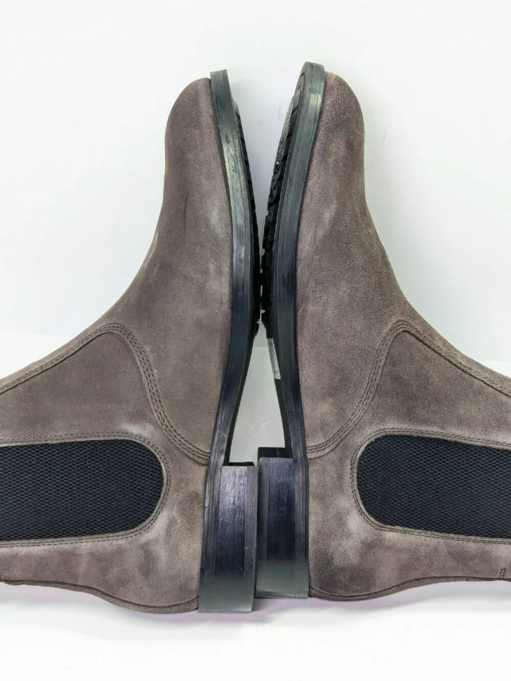 Allsaints Men's Gus Pull On Chelsea Boots Grey Suede Size 13 (MSRP $349)